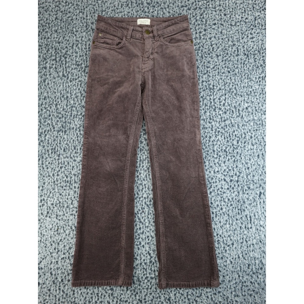 Pilcro Corduroy Pants Womens 26 Brown Straight Leg Mid Rise Fine Wale
